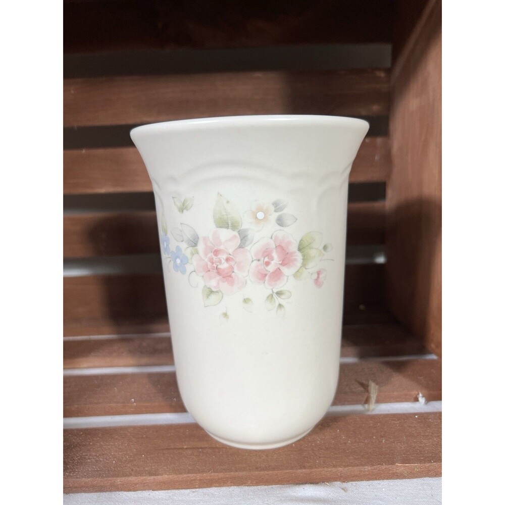 Pfaltzgraff TEA ROSE 6 3/4" UTENSIL CROCK HOLDER VASE
